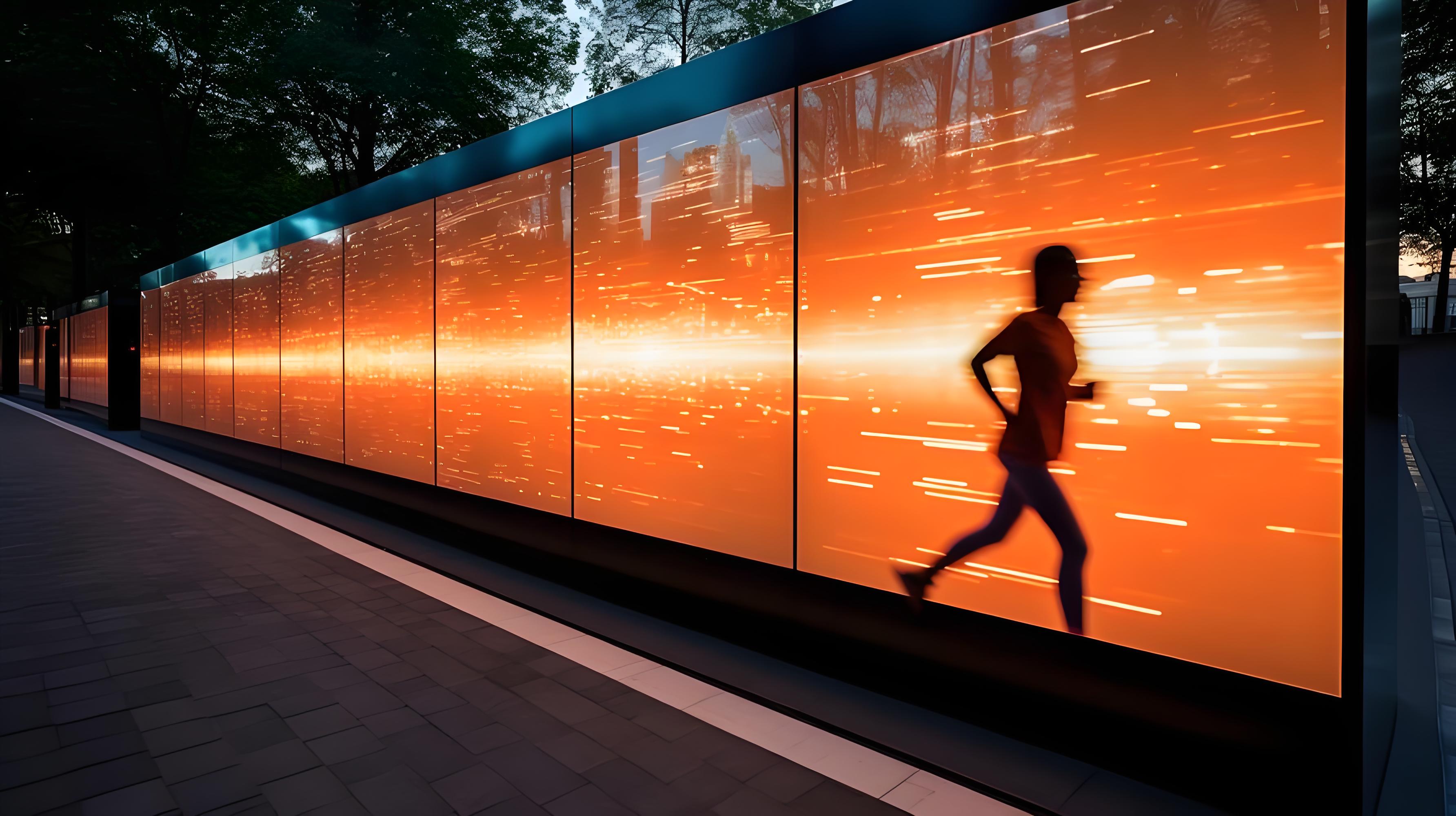 Le mur de course de lumière et d'ombre: révolutionner la forme physique interactive