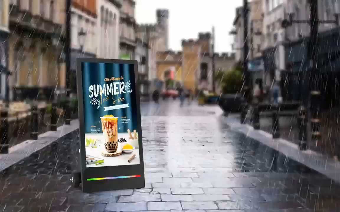 Machine publicitaire mobile « pliable »