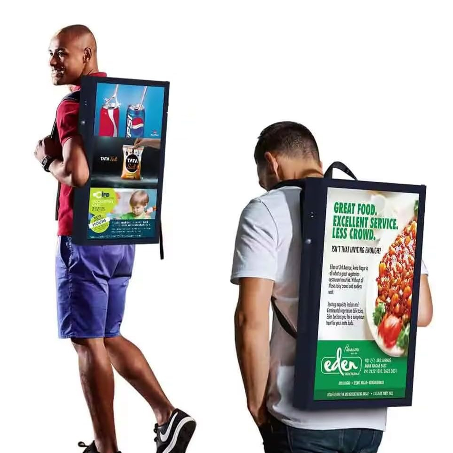 Affichage numérique du sac à dos: l'avenir de la publicité mobile