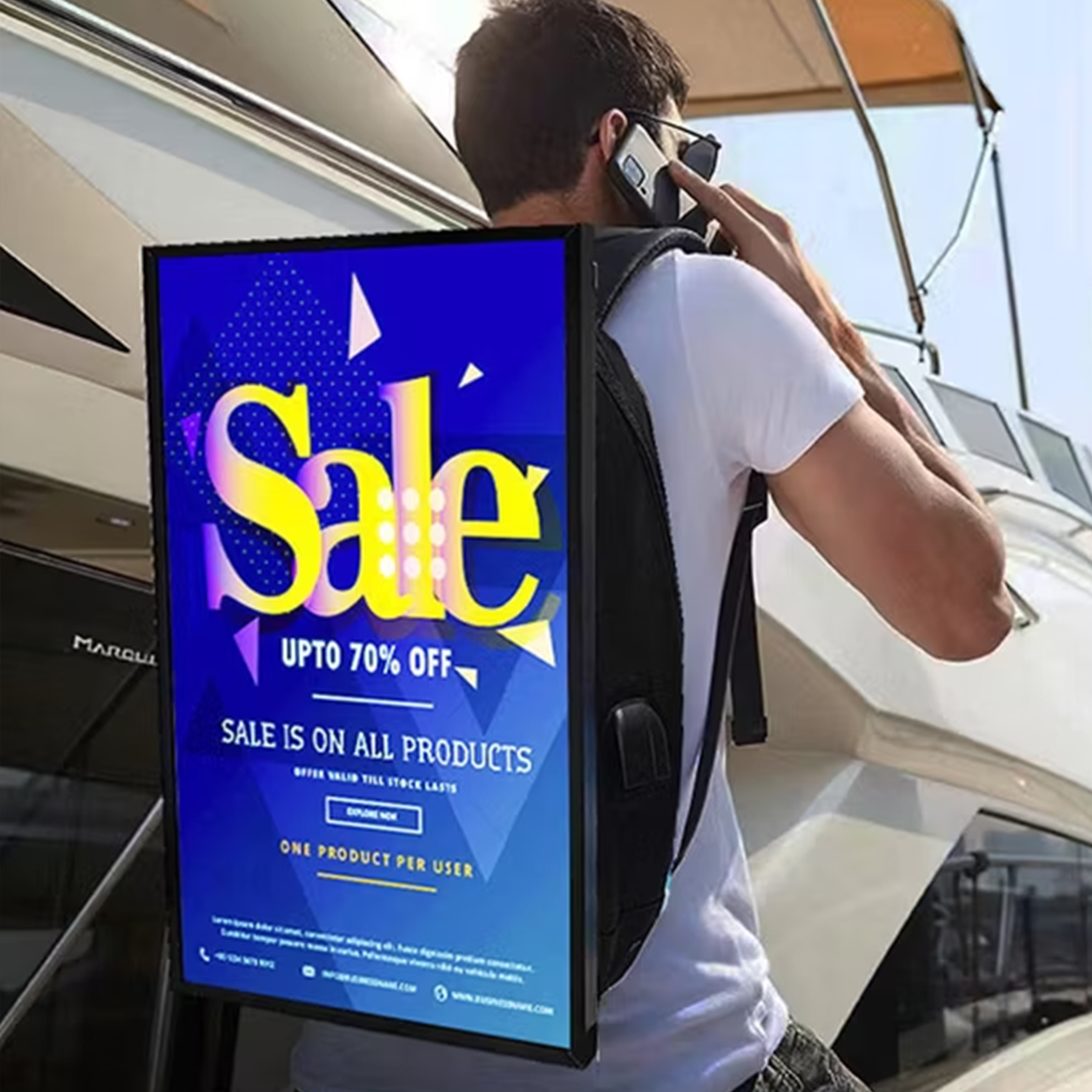 Écrans publicitaires pour sacs à dos : la solution de marketing mobile ultime
